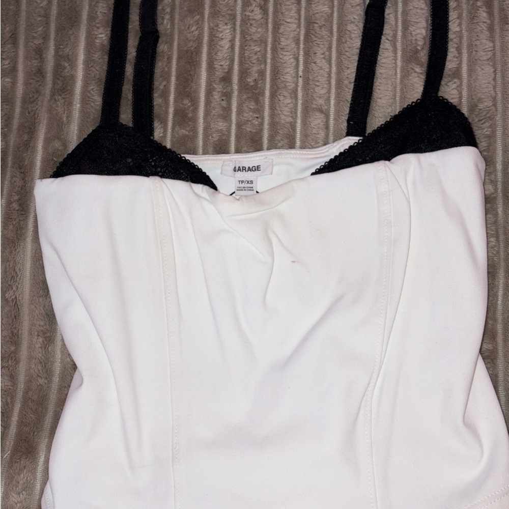 Garage Women's Black and White Camisole